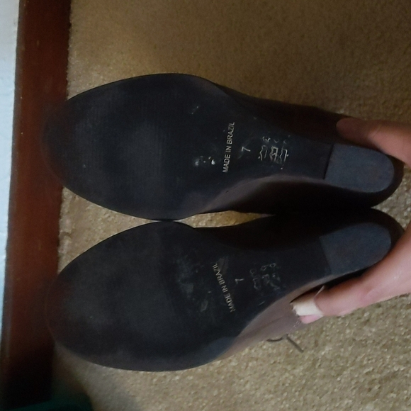 Soft Brazilian Brown Lace Up Wedge Heel Boots Size 7 - Picture 15 of 16